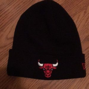 Black Chicago Bulls Beanie
